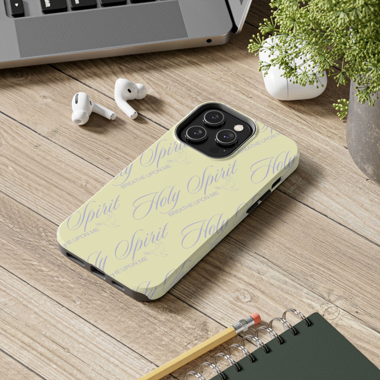 "Holy Spirit, Breathe Upon me" Buttercream Phone Case