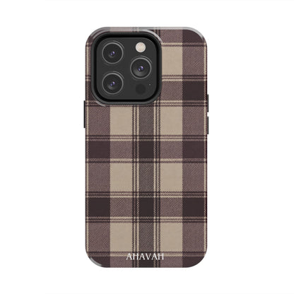 Abba’s Embrace | Warm Teddy Plaid Phone Case
