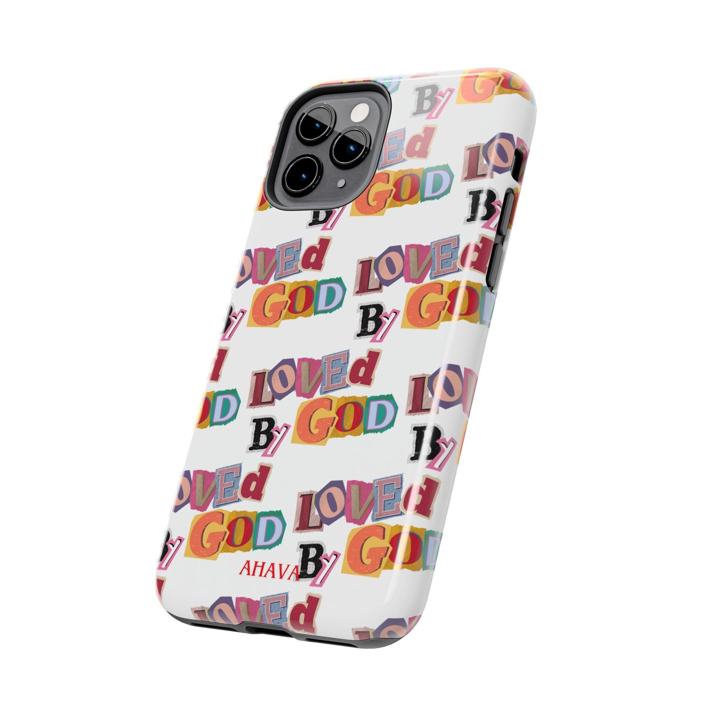 "Loved by God" white Phone Case
