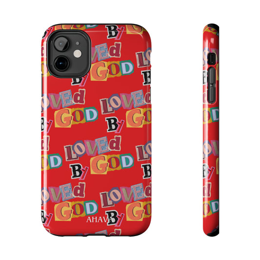"Loved by God" Red Phone Case