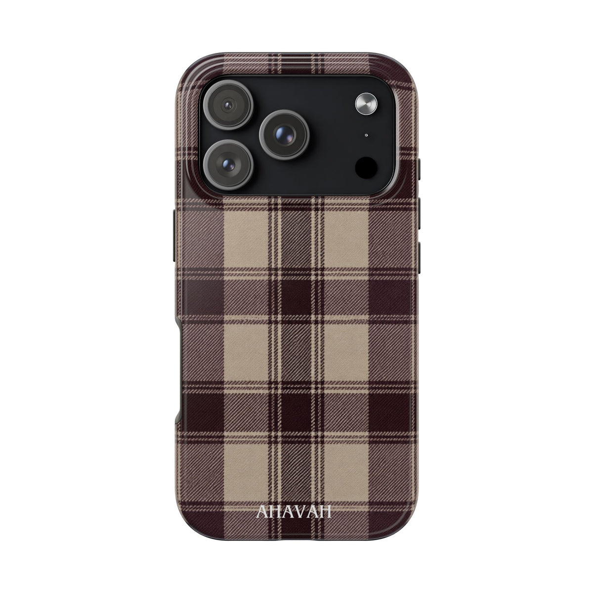 Abba’s Embrace | Warm Teddy Plaid Phone Case
