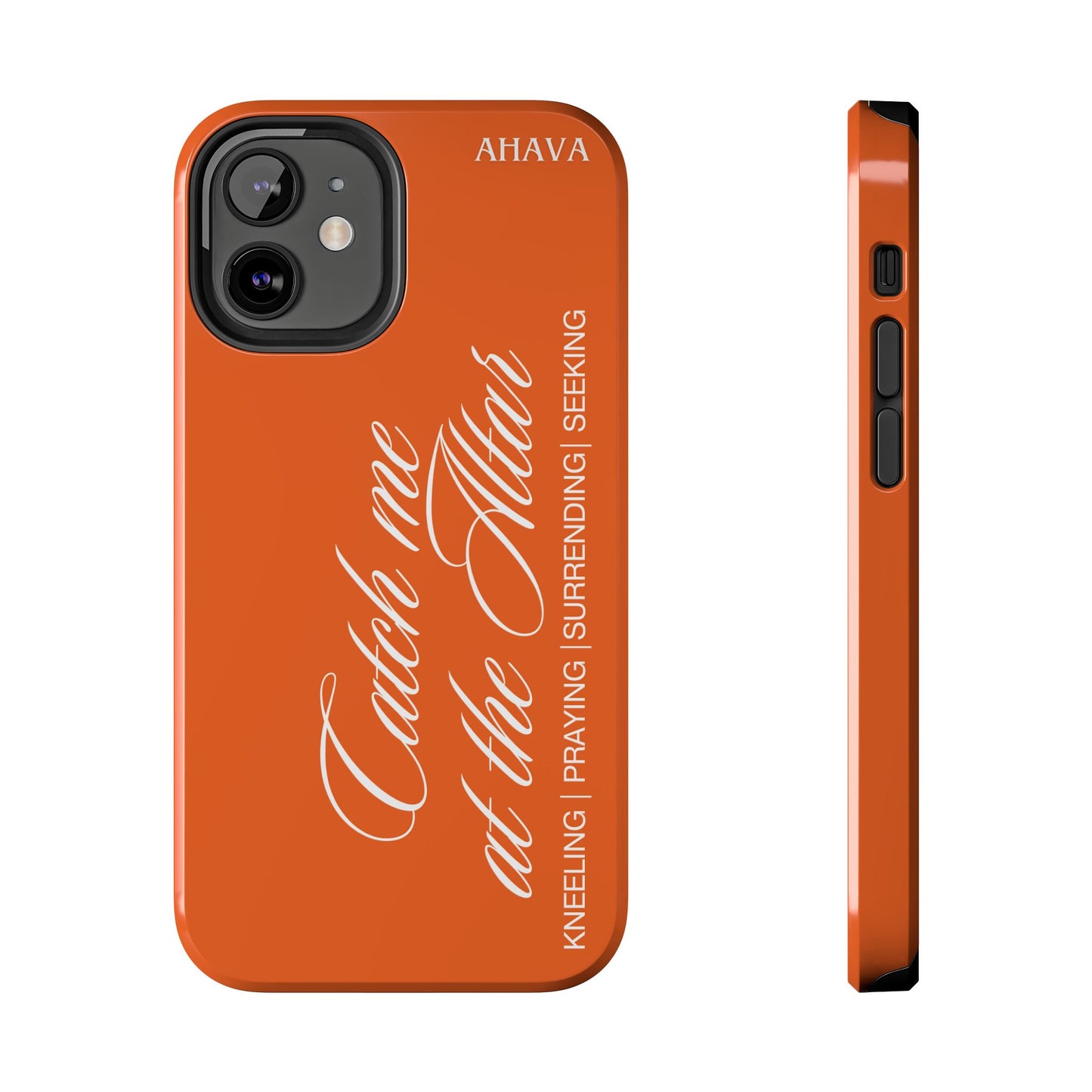 "Catch Me at the Altar" Orange Phone Case