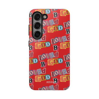 "Loved by God" Red Phone Case