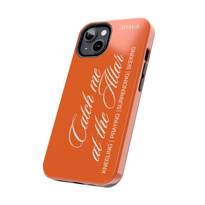 "Catch Me at the Altar" Orange Phone Case