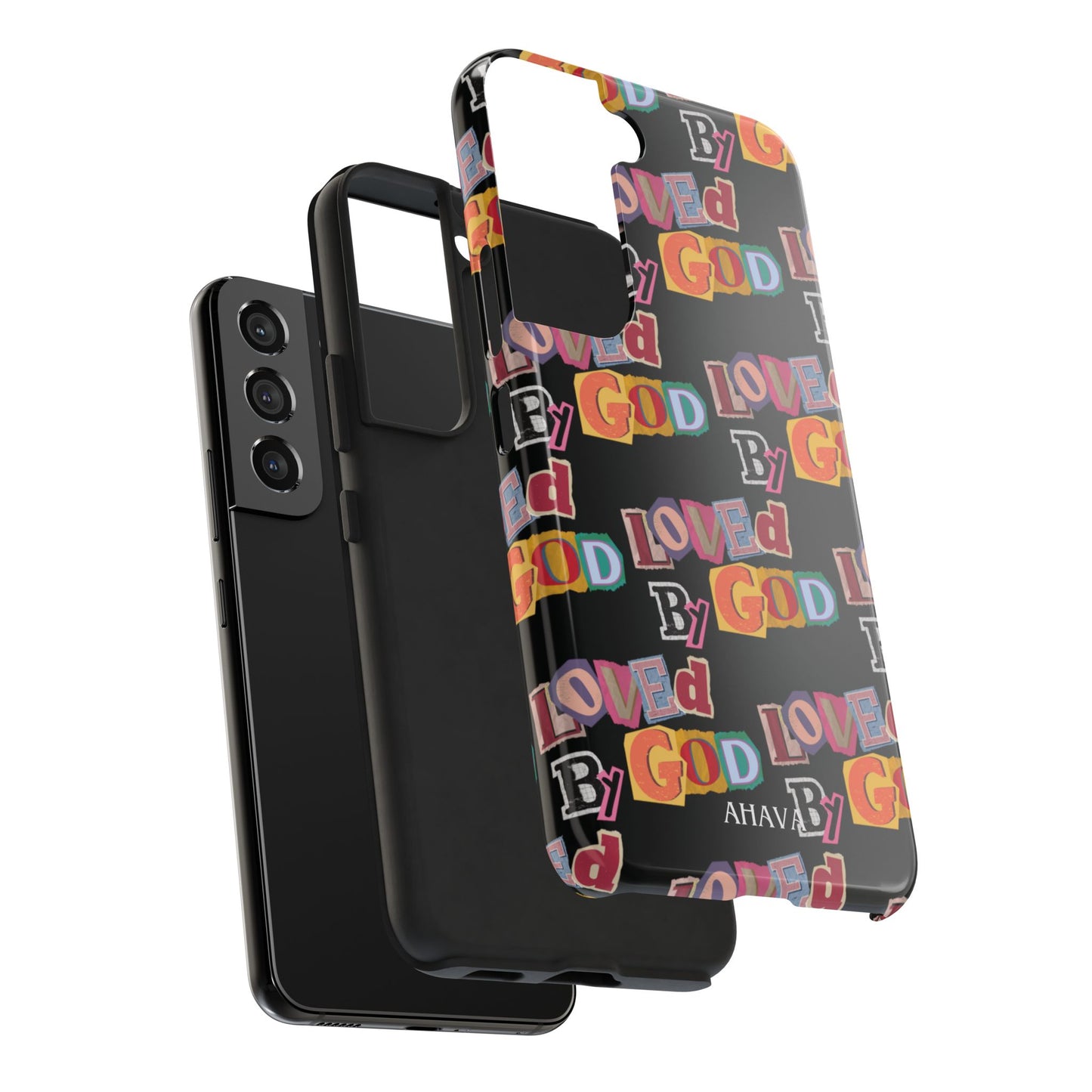 "Loved by God" Black Phone Case