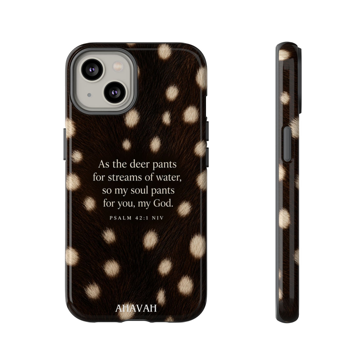 Psalm 42:1 Midnight Fawn Print Phone Case | As the Deer Pants