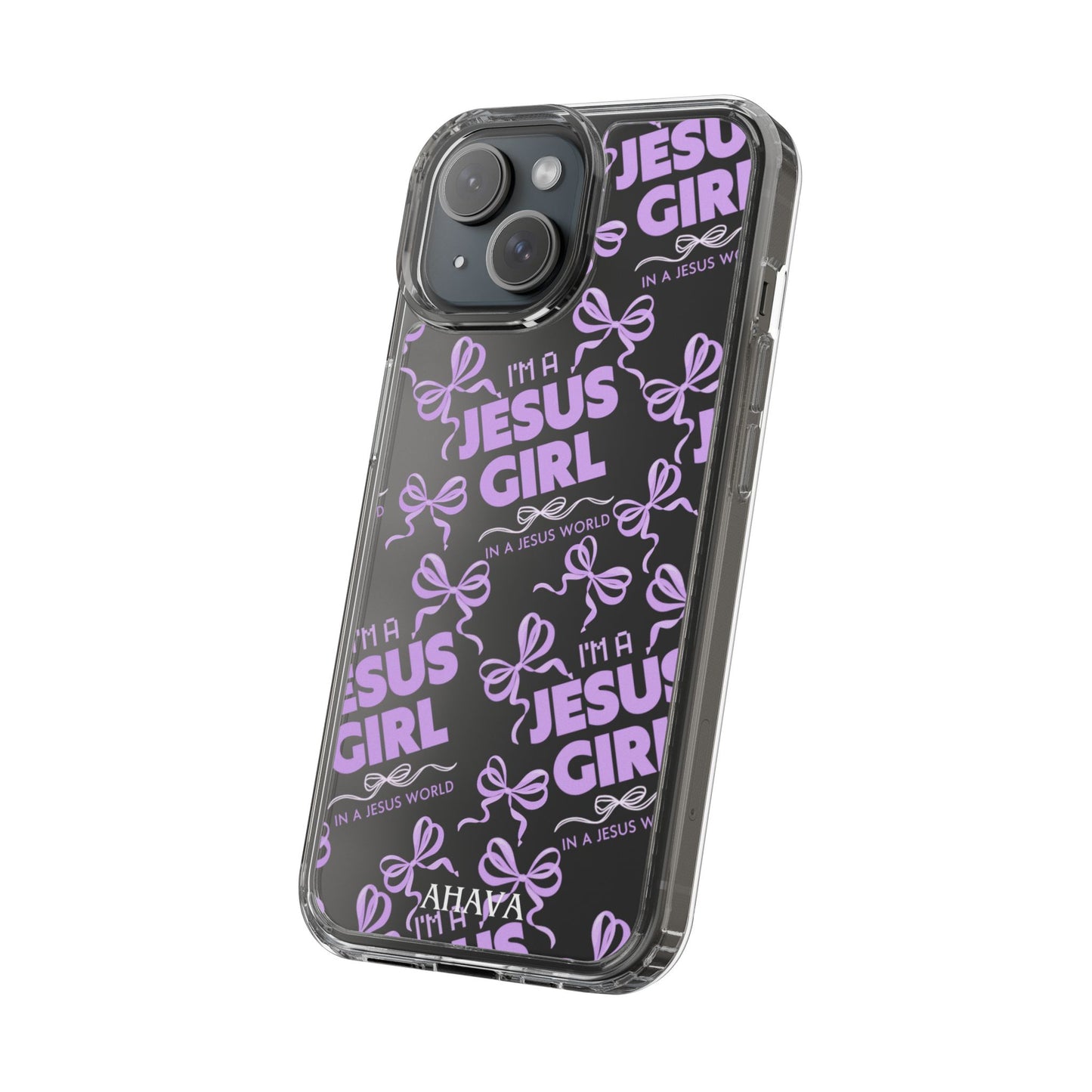 I'm a Jesus Girl Purple Case -Clear