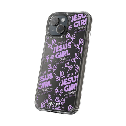 I'm a Jesus Girl Purple Case -Clear