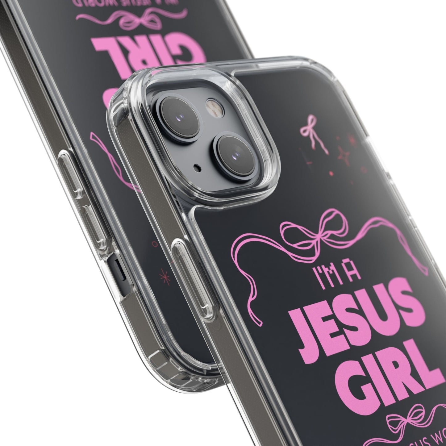 Jesus Girl Pink Phone Case | Preppy Christian Cute Faith Based Gift | Soft Pink Aesthetic Clear Tough Case