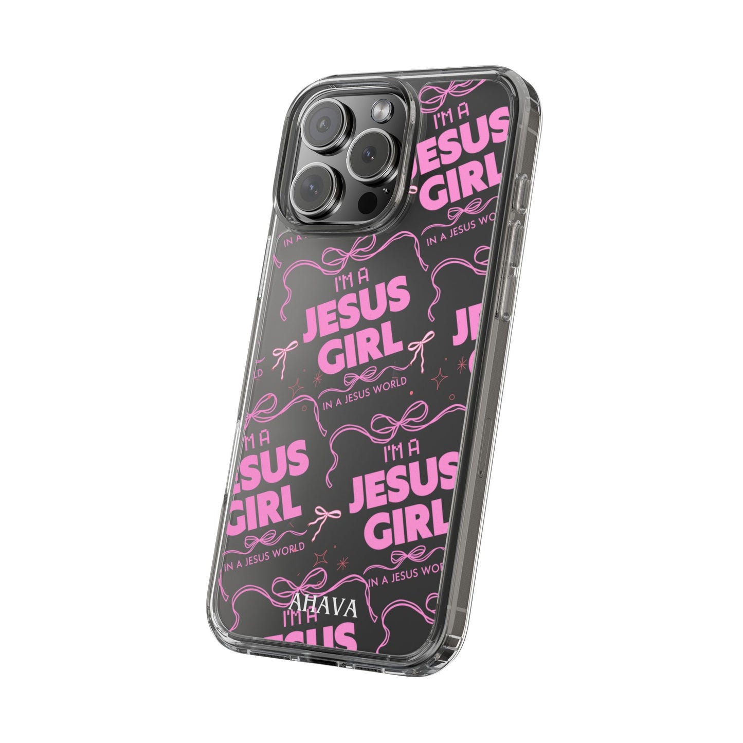 I'm a Jesus Girl Pink Case -Clear