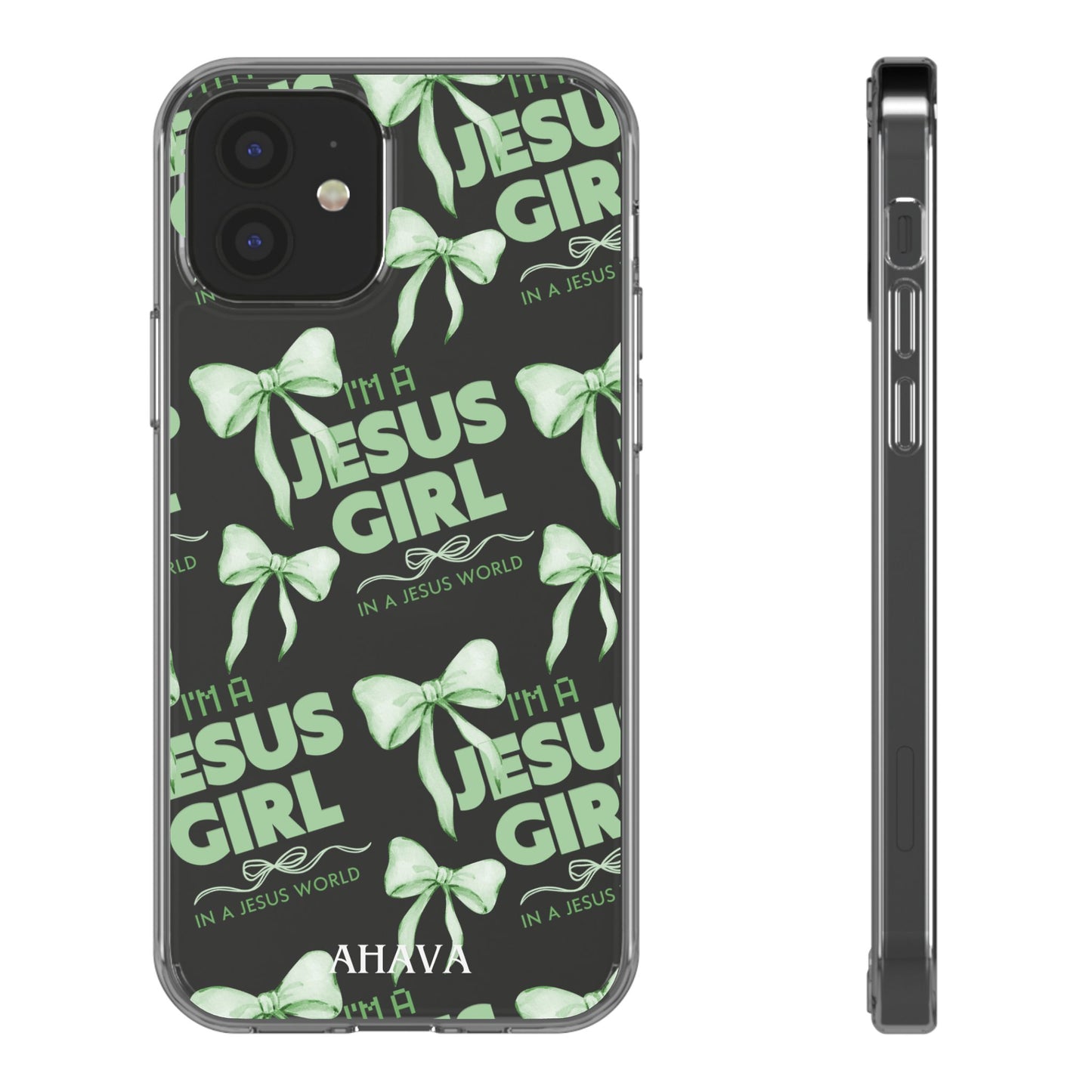 I'm a Jesus Girl Green Case -Clear