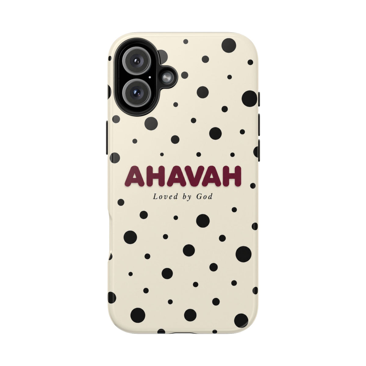 Ahavah Ivory Polka Dots Phone Case