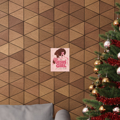 Jesus Girl in a Jesus World Pink poster