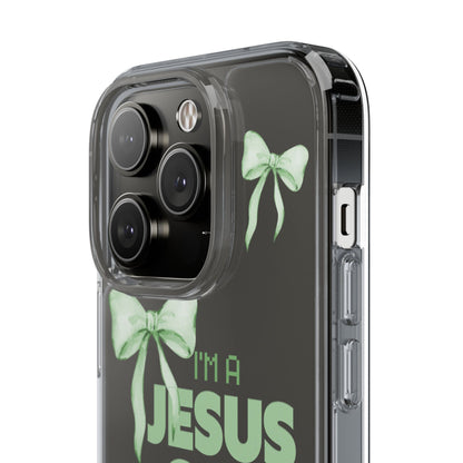 I'm a Jesus Girl Phone Case | Christian Aesthetic Gift for Her | Clear Shockproof Tough Case