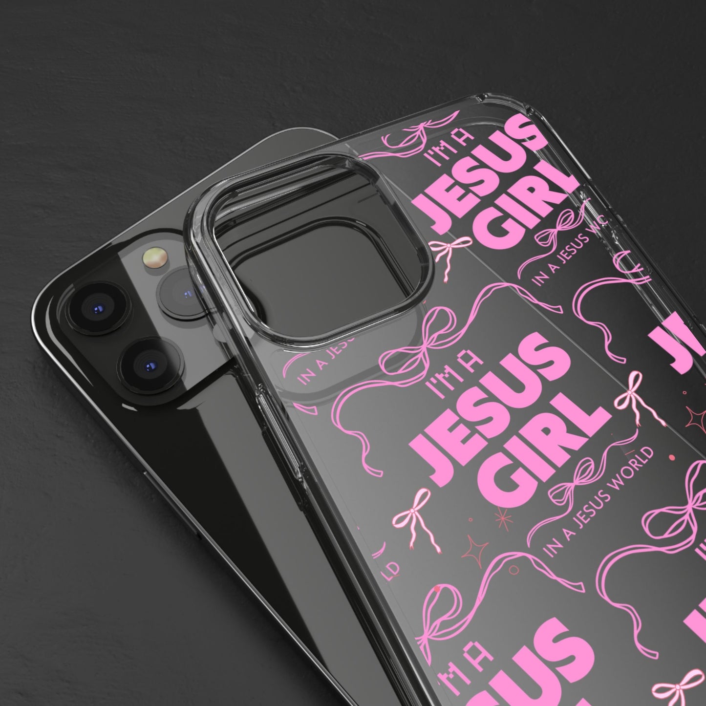 I'm a Jesus Girl Pink Case -Clear