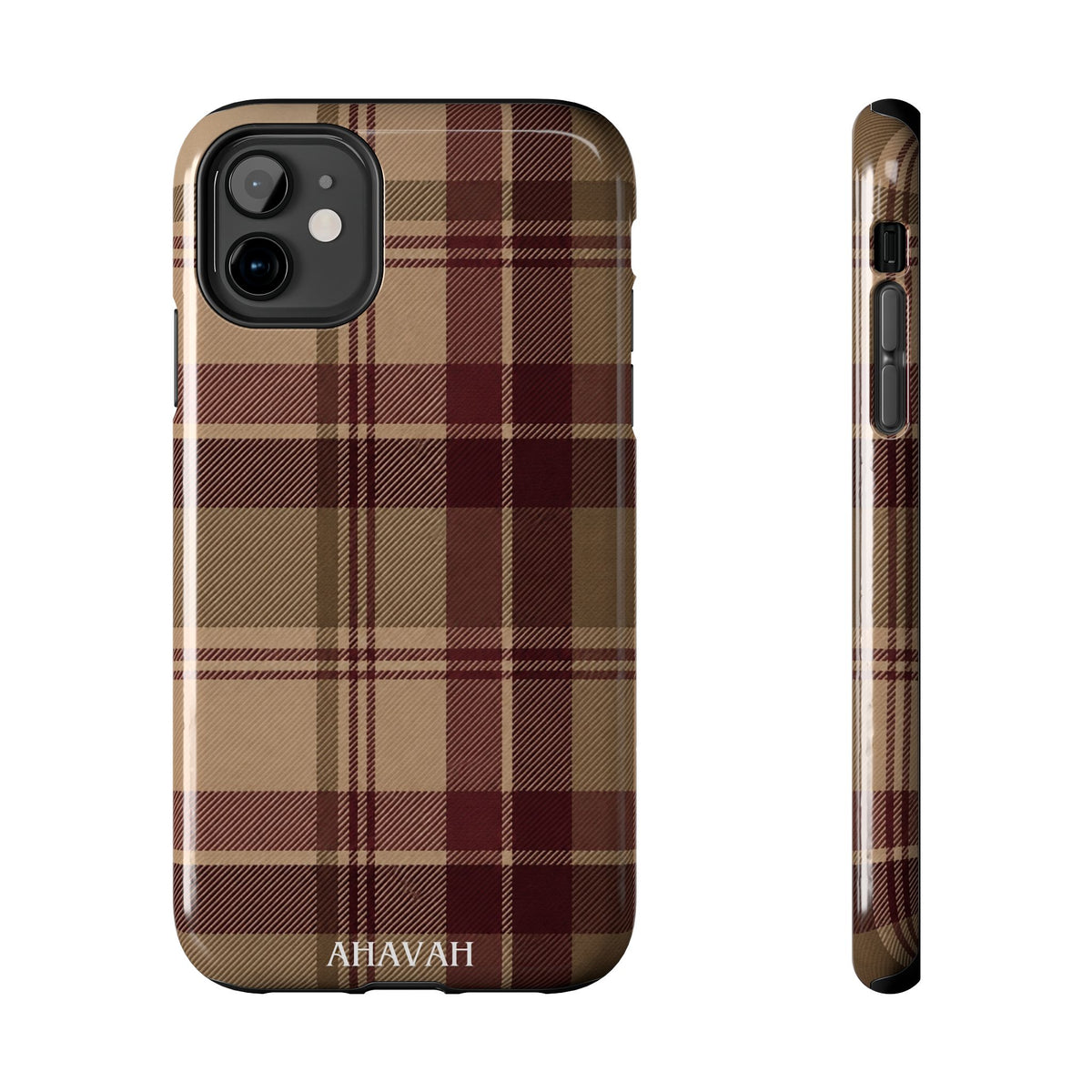 Covenant Comfort | Burgundy Plaid Tough Phone Case