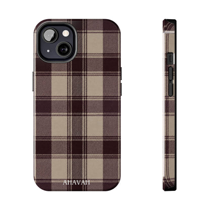 Abba’s Embrace | Warm Teddy Plaid Phone Case