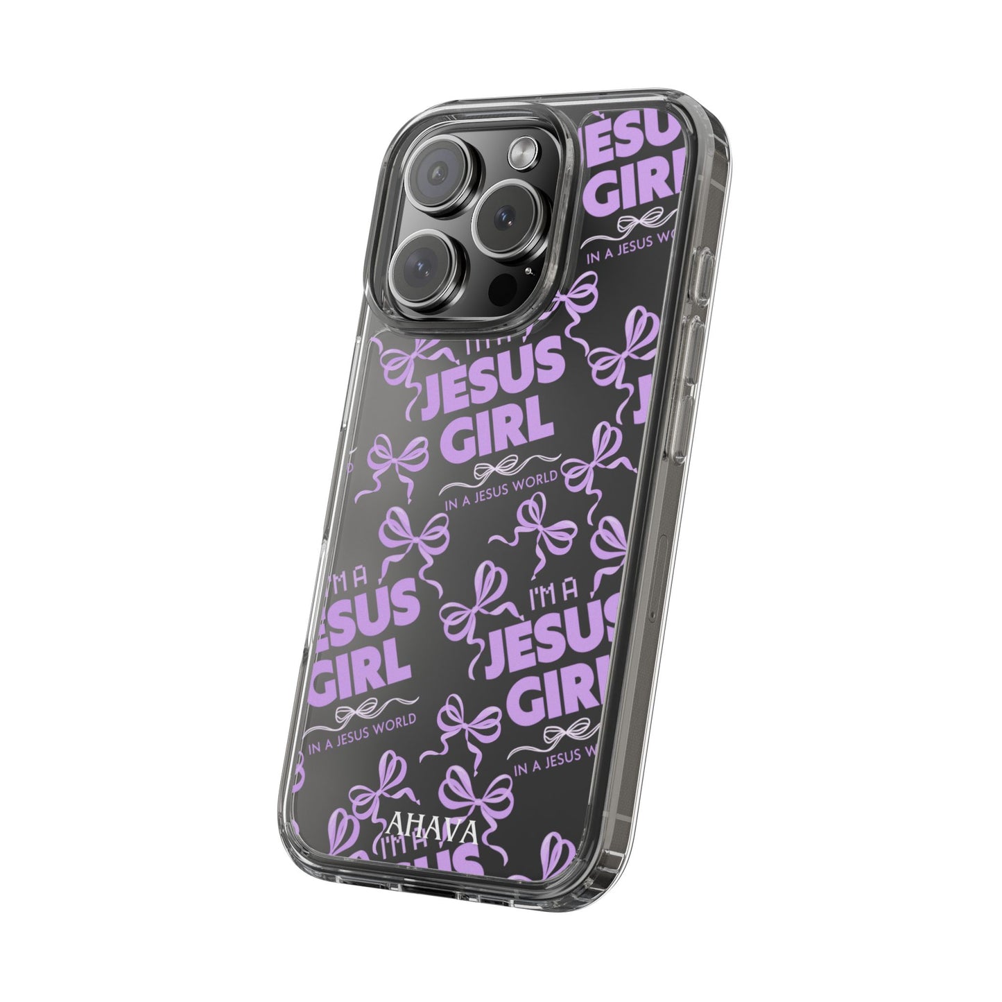 I'm a Jesus Girl Purple Case -Clear