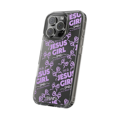 I'm a Jesus Girl Purple Case -Clear