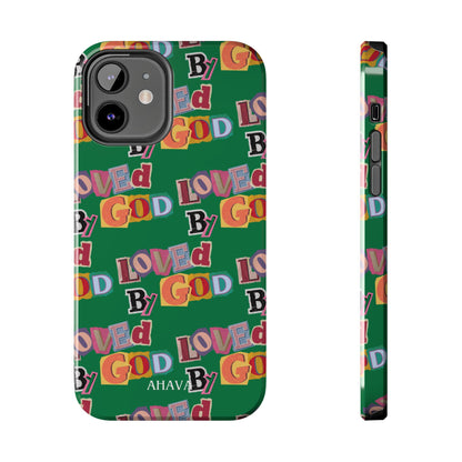 "Loved by God" Green Phone Case