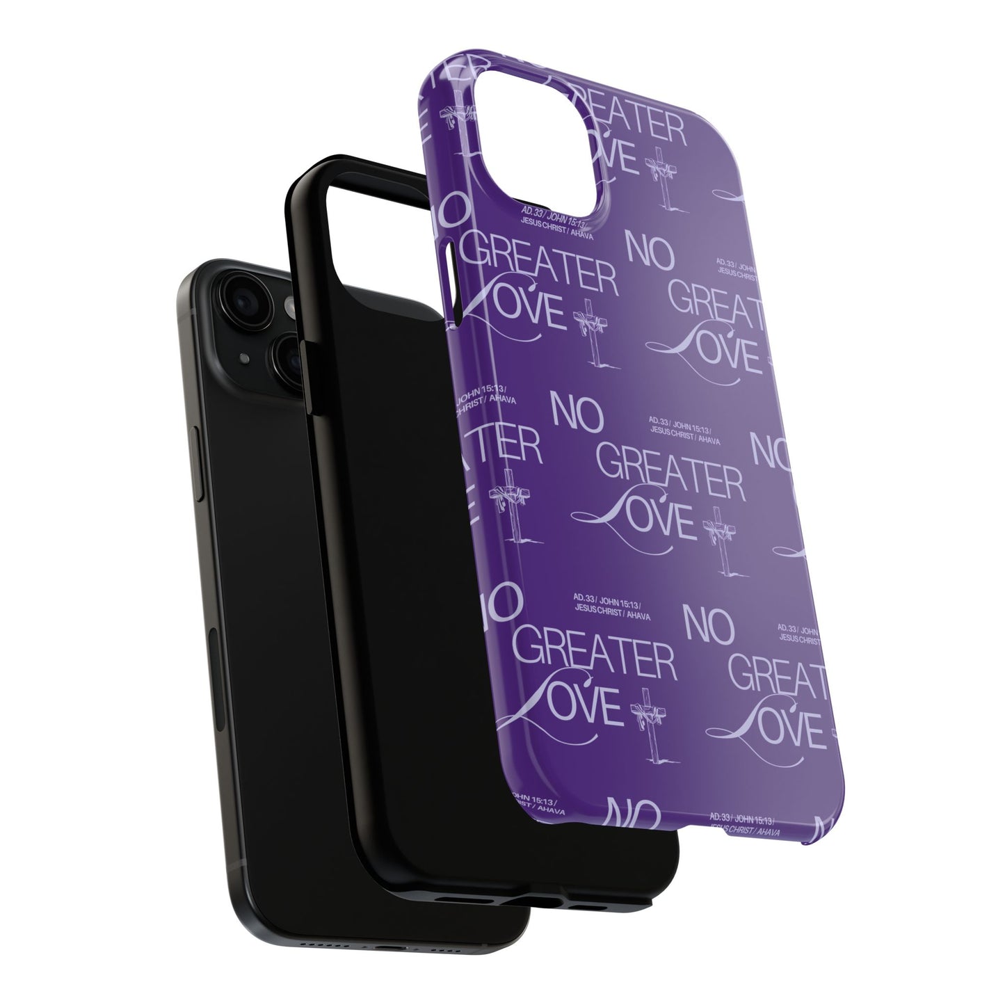 "No Greater Love" Purple Phone Case