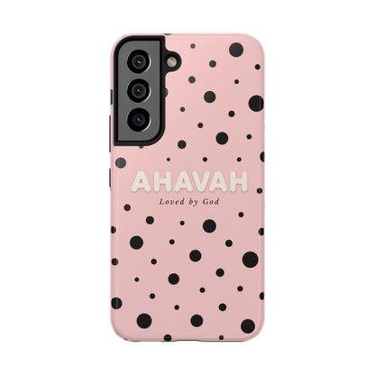 Ahavah Pink Polka Dot Phone Case