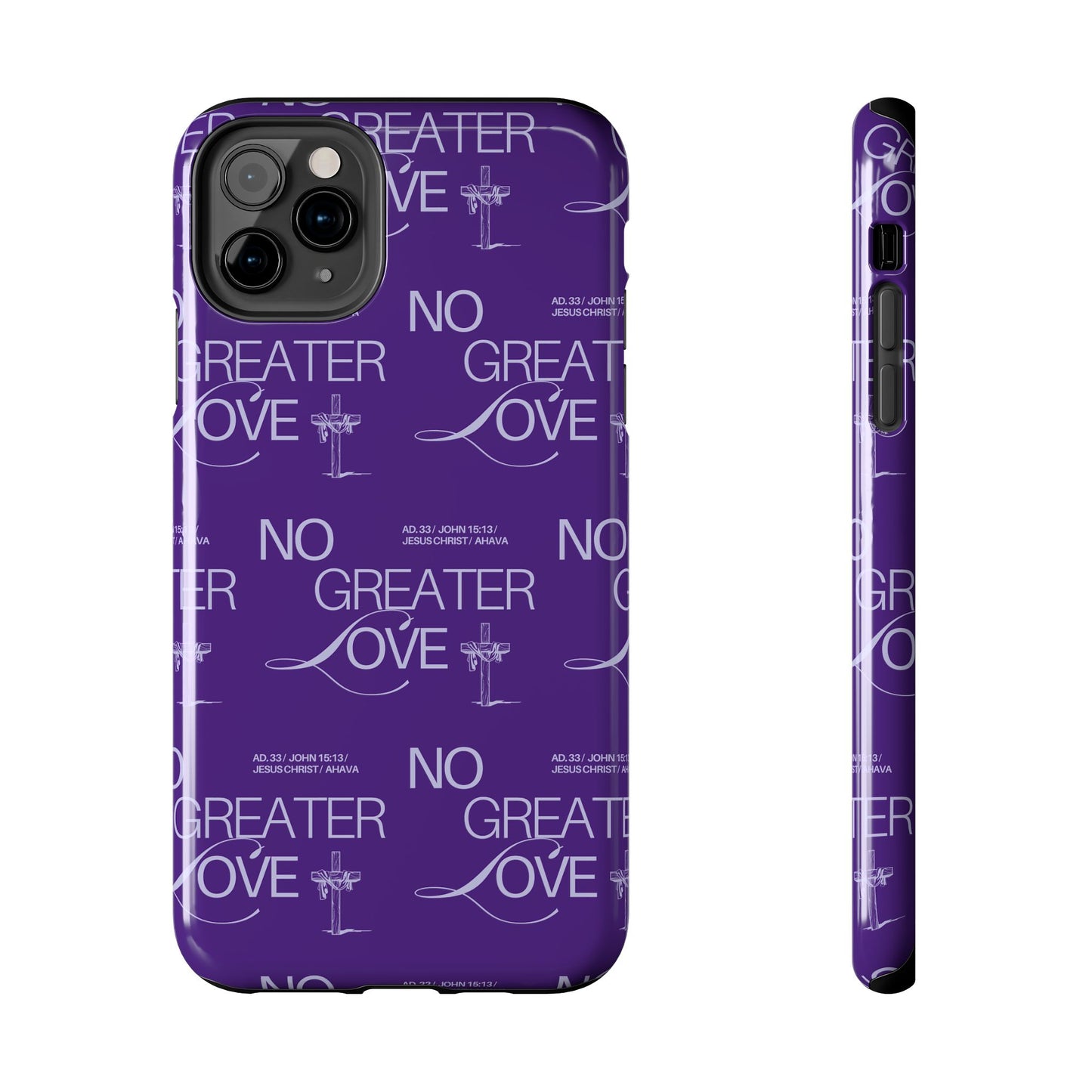 "No Greater Love" Purple Phone Case