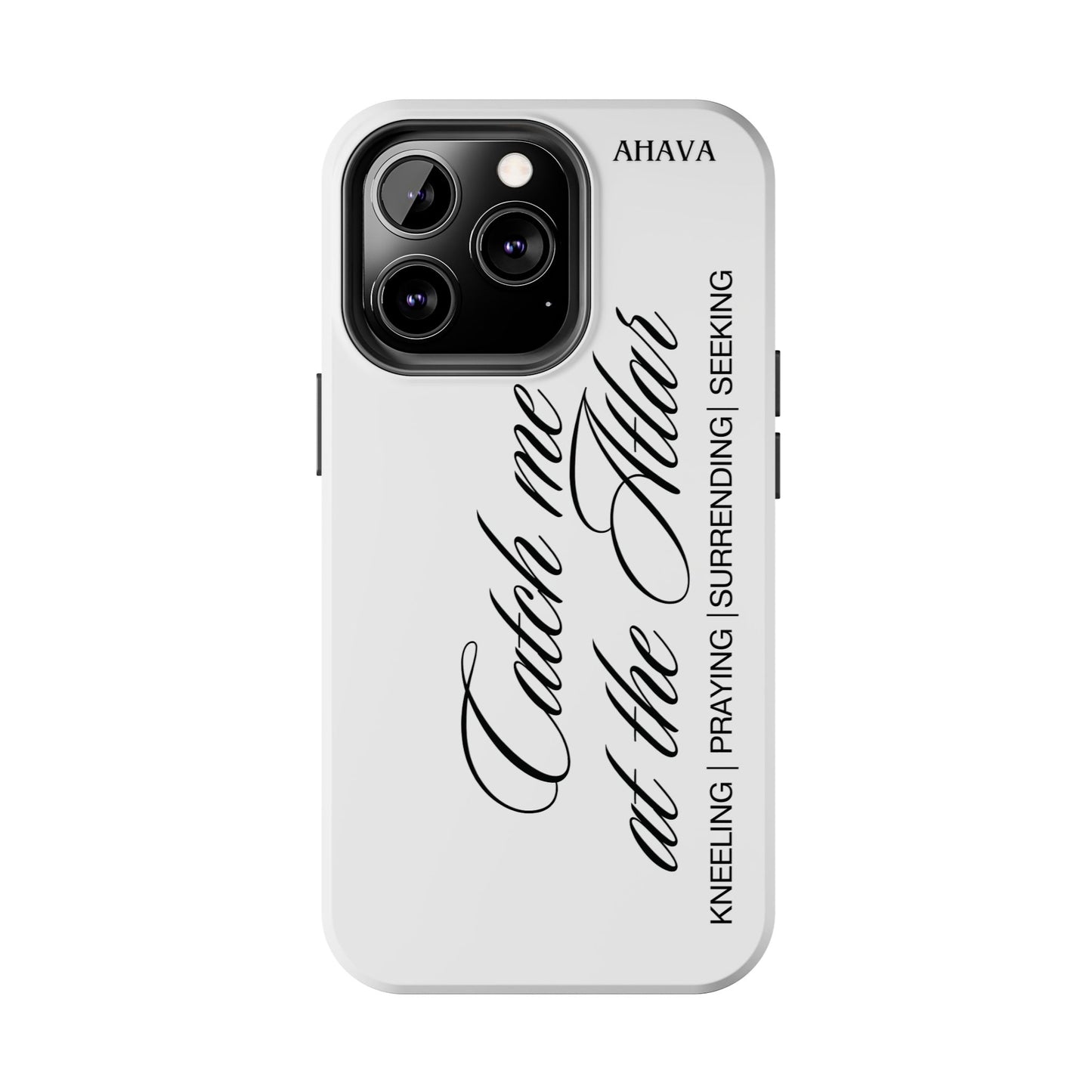 "Catch Me at the Altar" White Phone Case