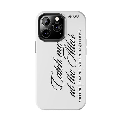 "Catch Me at the Altar" White Phone Case