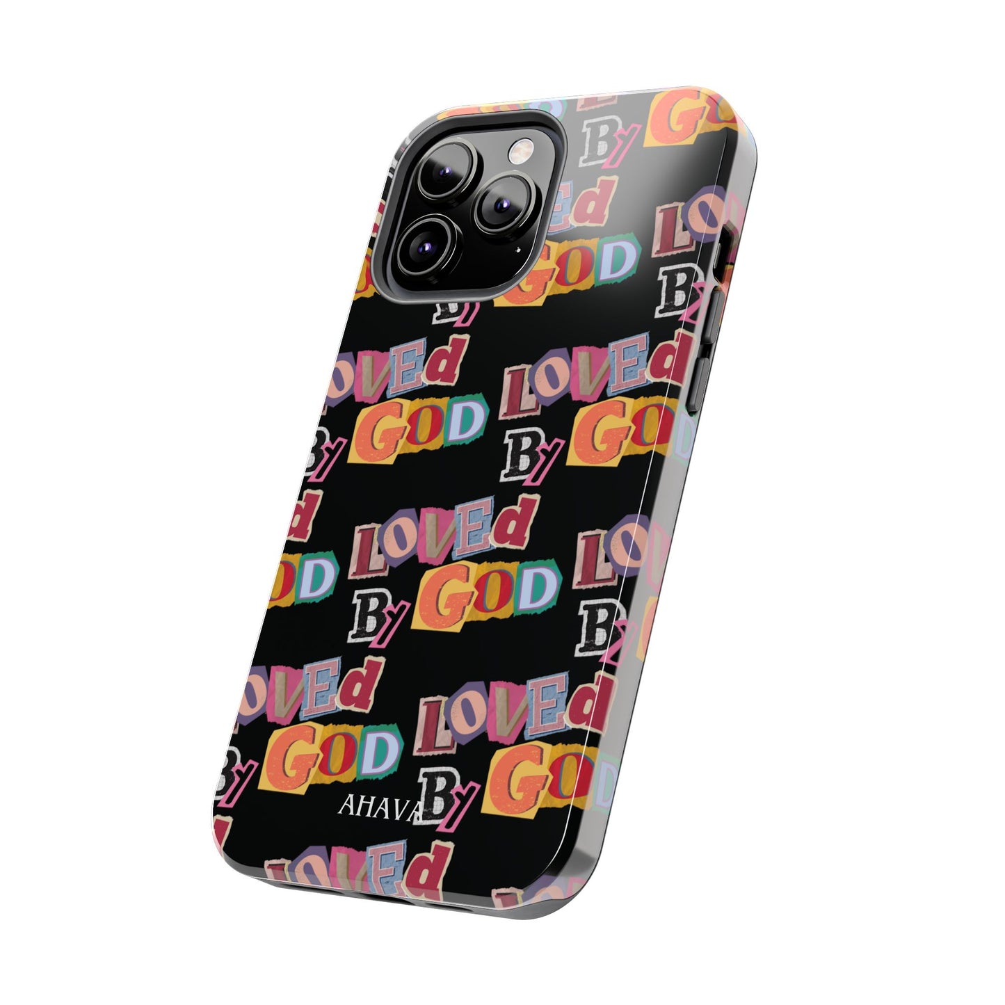 "Loved by God" Black Phone Case