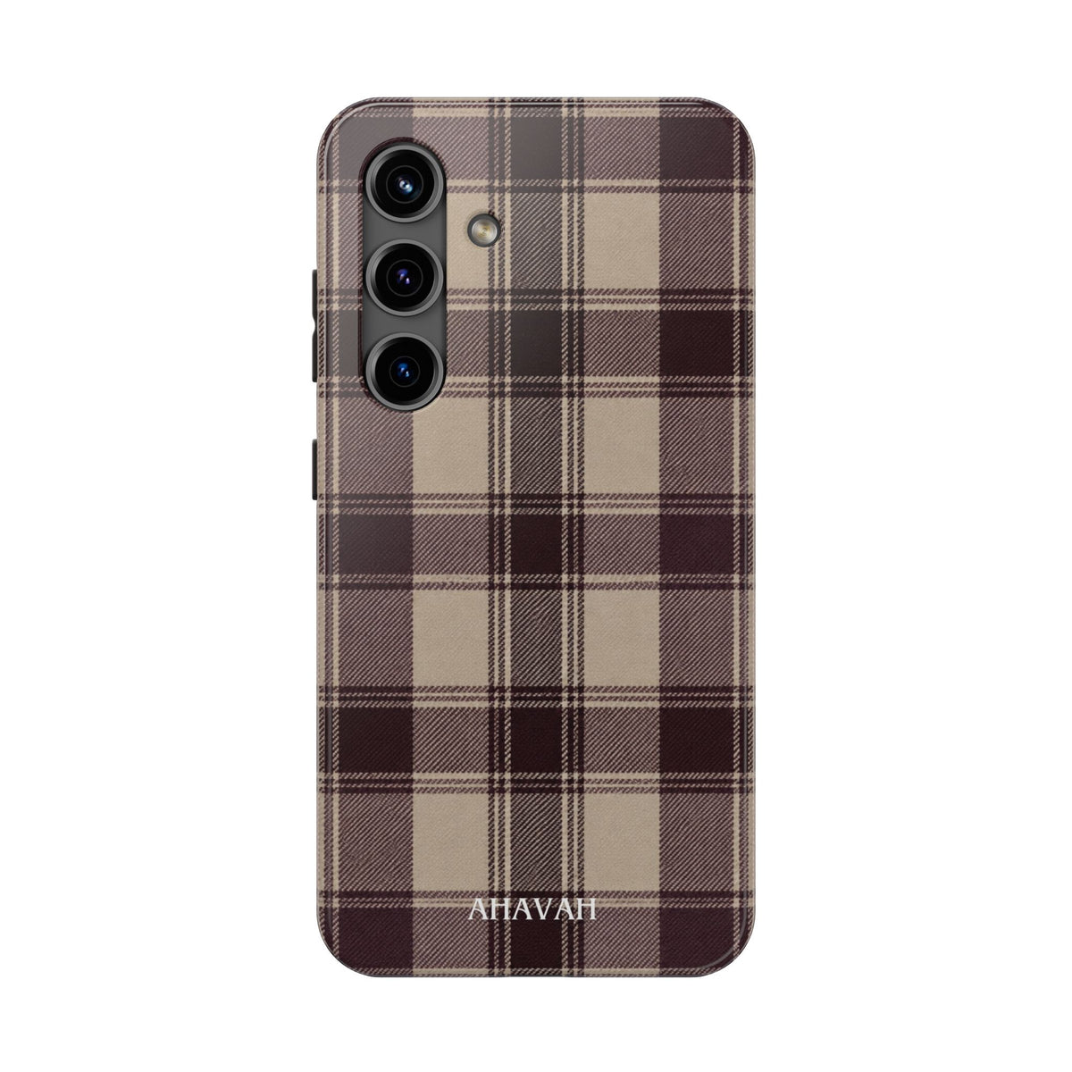 Abba’s Embrace | Warm Teddy Plaid Phone Case