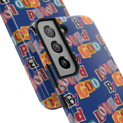 "Loved by God" Blue Phone Case
