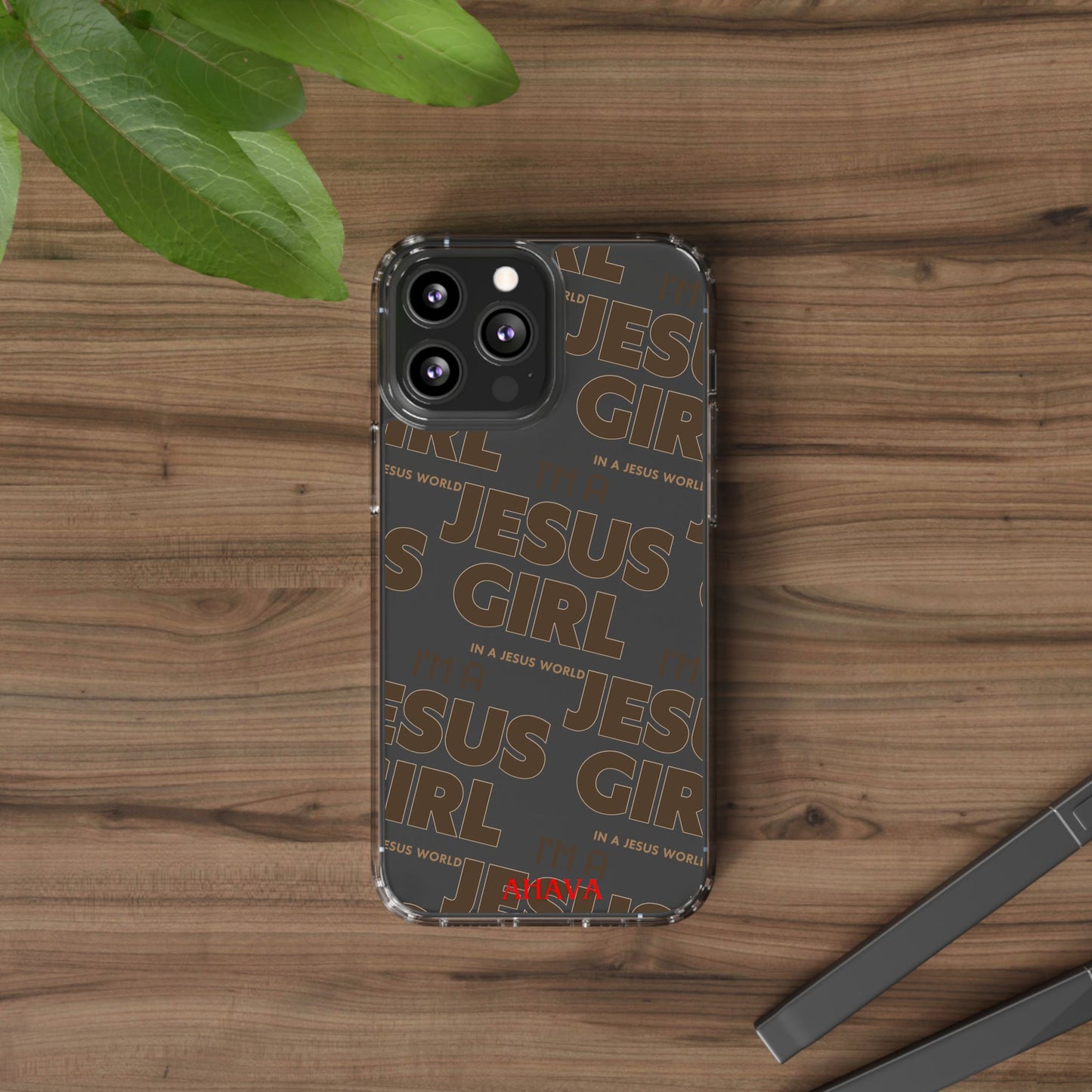 I'm a Jesus Girl Brown Case -Clear