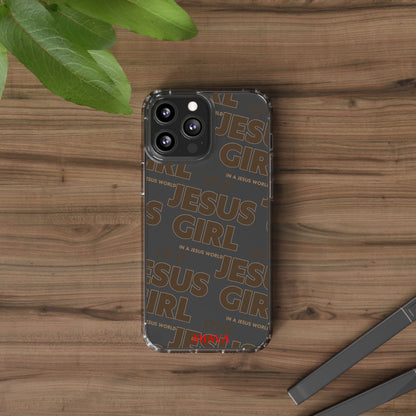 I'm a Jesus Girl Brown Case -Clear