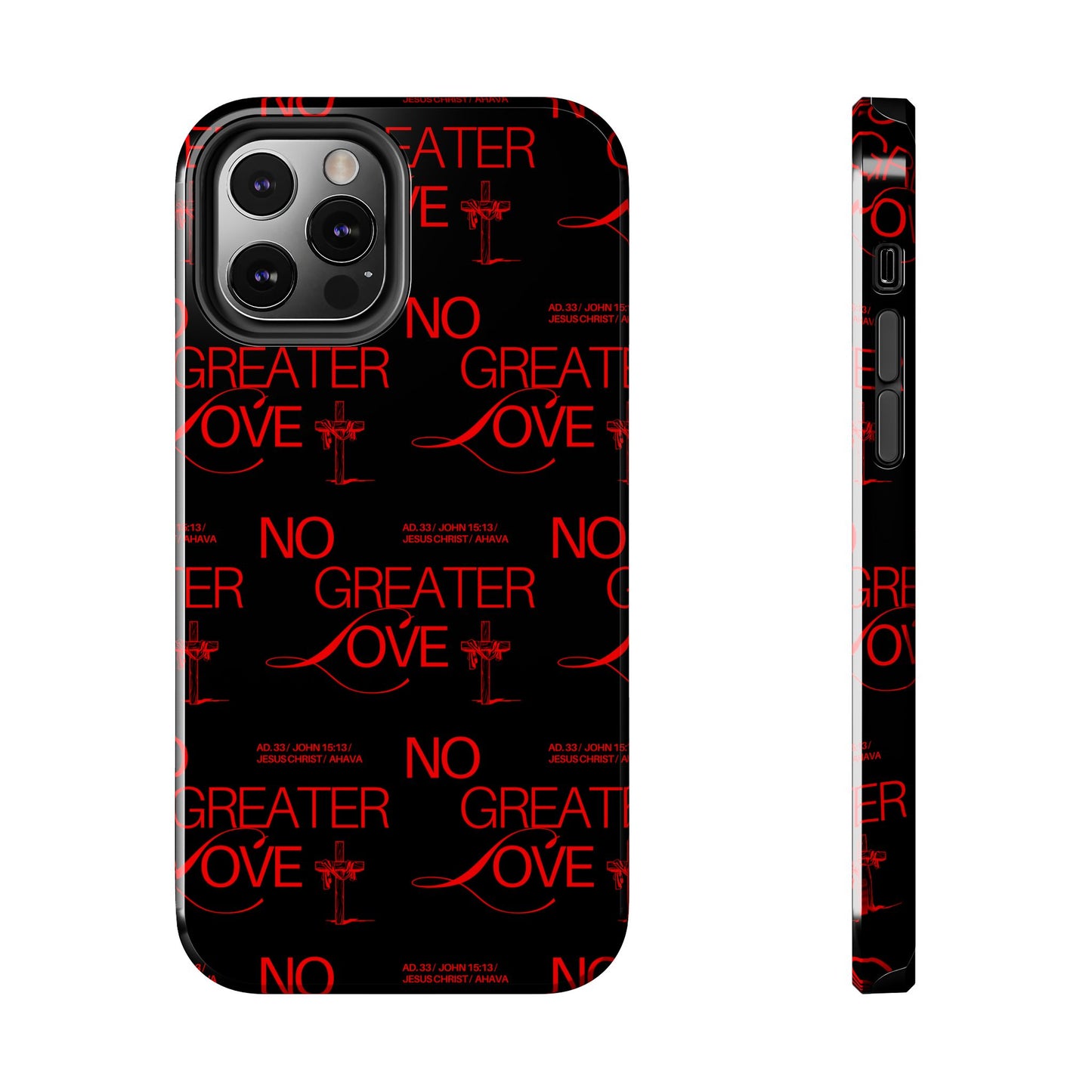 "No Greater Love" Red Phone Case