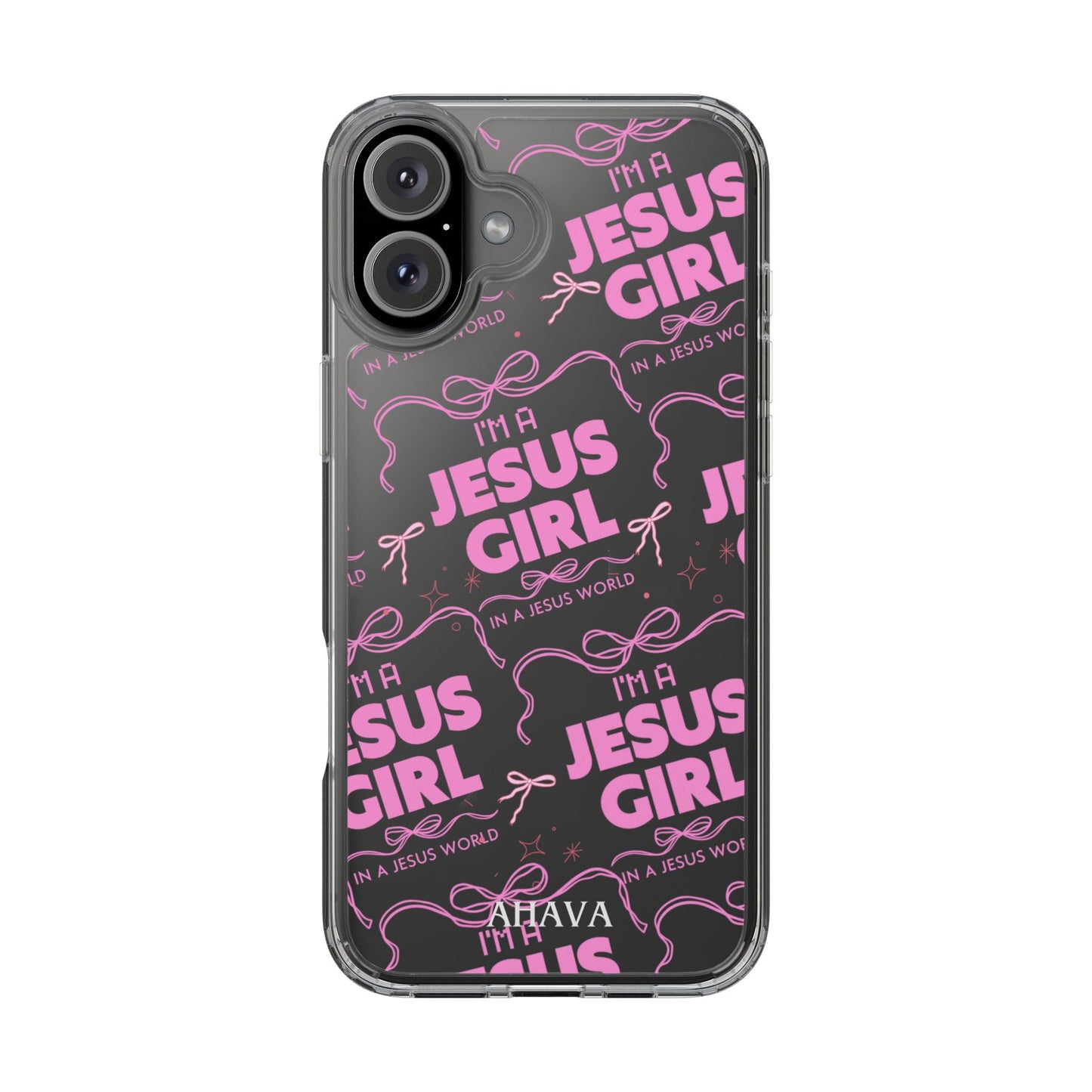 I'm a Jesus Girl Pink Case -Clear