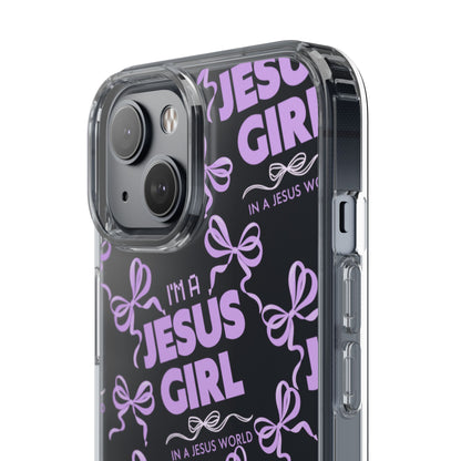I'm a Jesus Girl Purple Case -Clear
