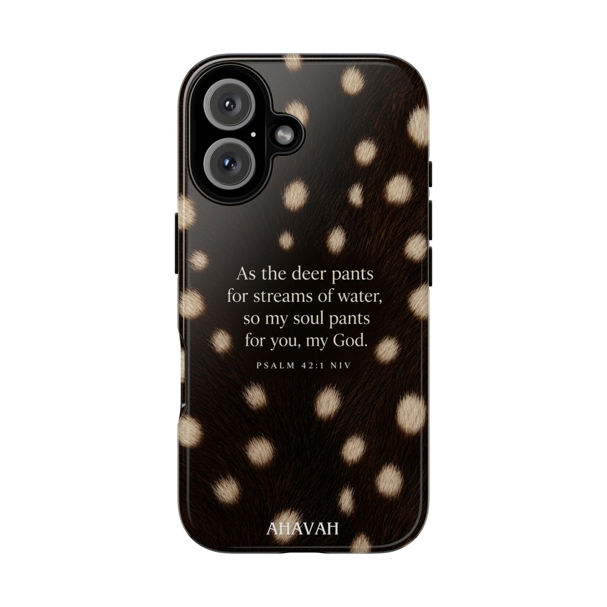 Psalm 42:1 Midnight Fawn Print Phone Case | As the Deer Pants