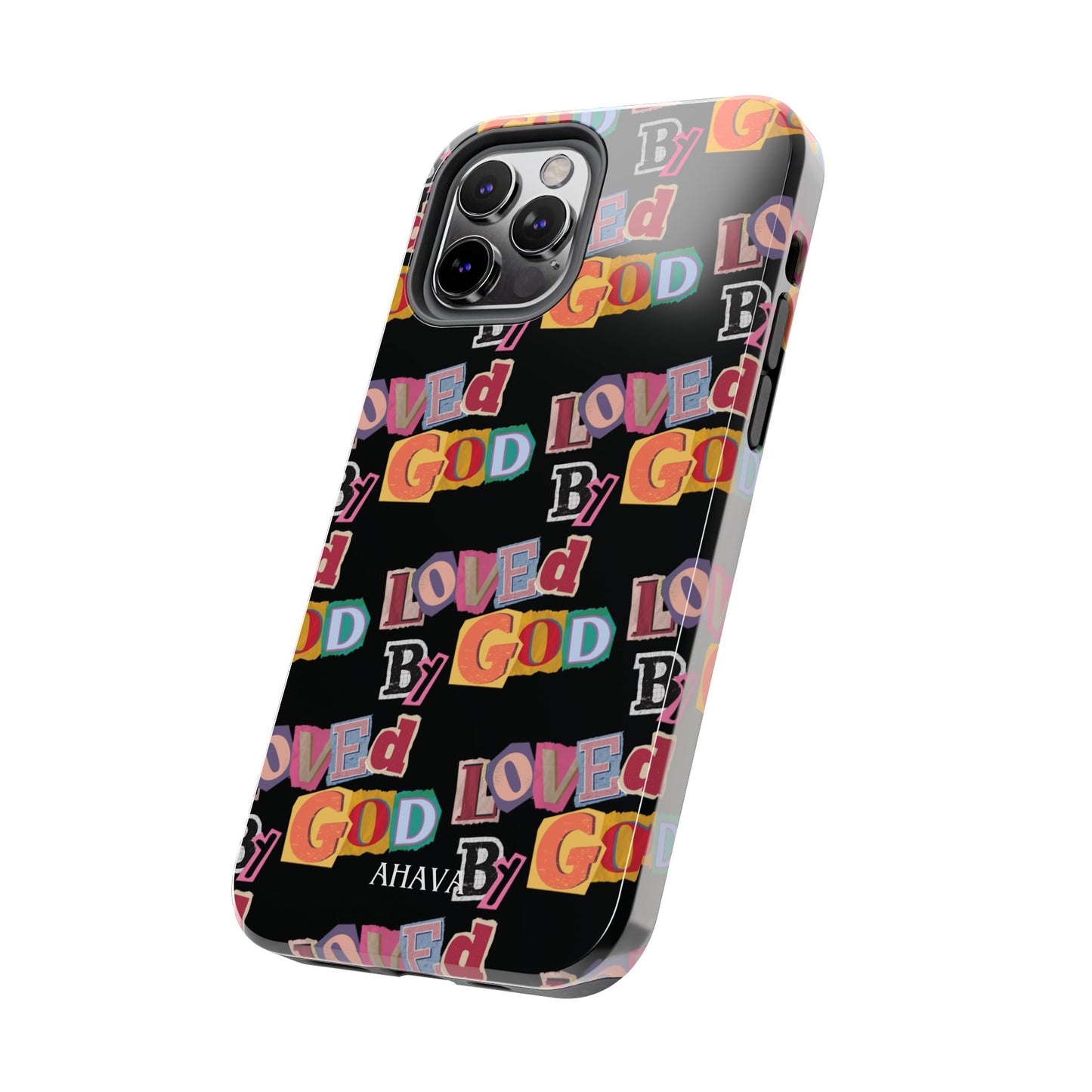 "Loved by God" Black Phone Case