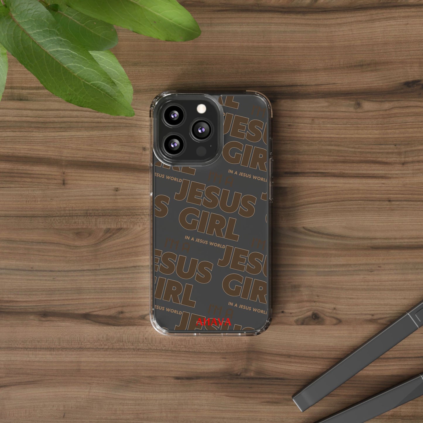 I'm a Jesus Girl Brown Case -Clear