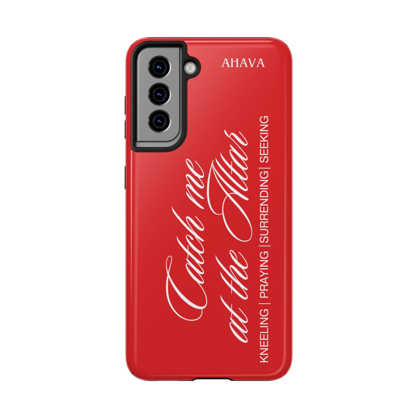 "Catch Me at the Altar" Red Phone Case
