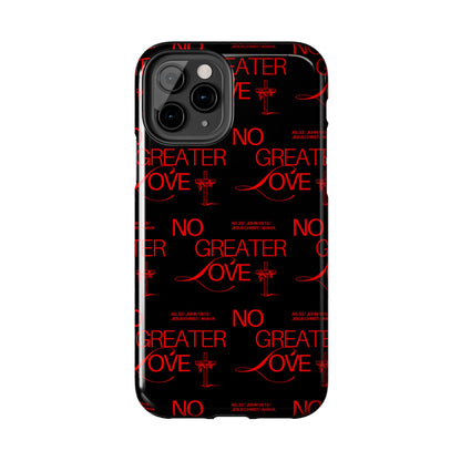 "No Greater Love" Red Phone Case