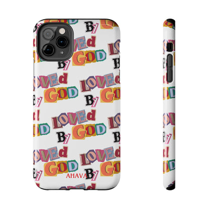 "Loved by God" white Phone Case