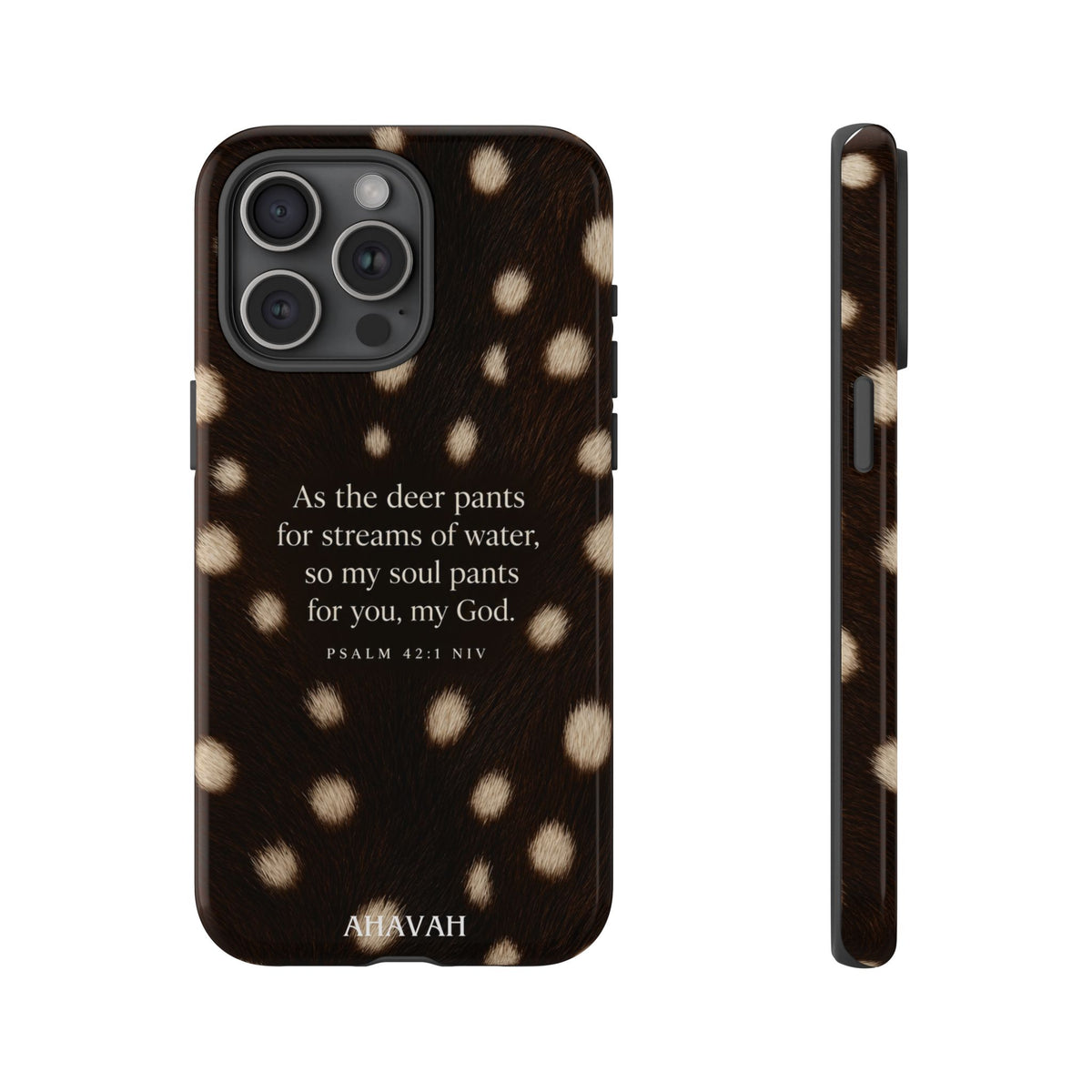 Psalm 42:1 Midnight Fawn Print Phone Case | As the Deer Pants