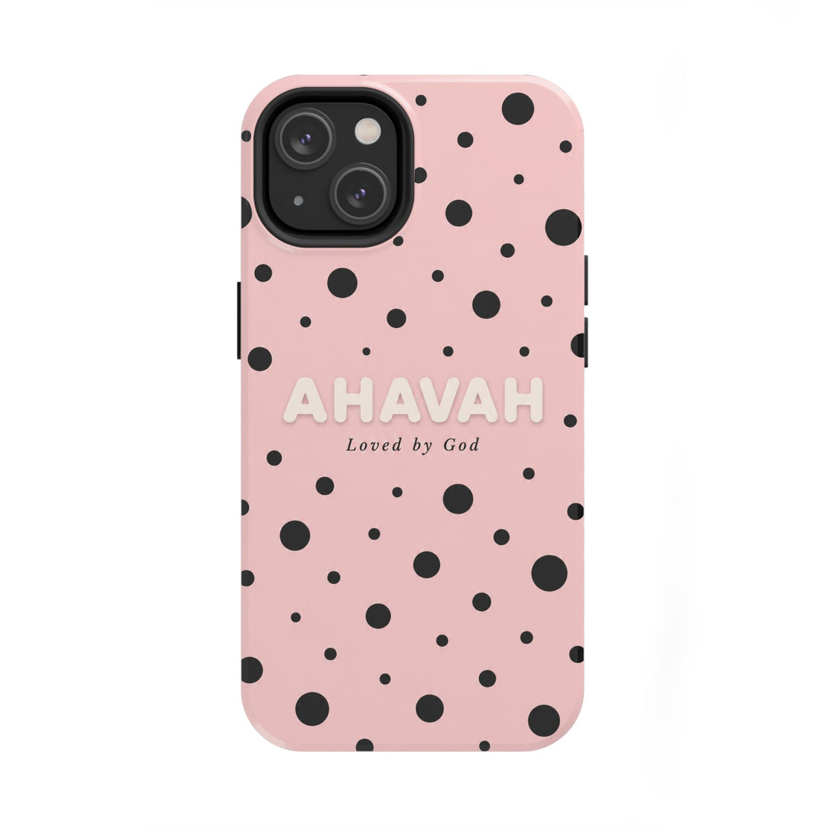 Ahavah Pink Polka Dot Phone Case
