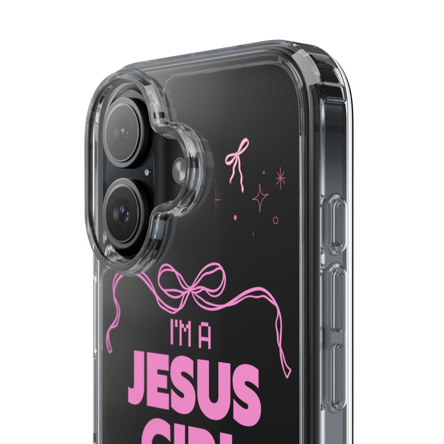 Jesus Girl Pink Phone Case | Preppy Christian Cute Faith Based Gift | Soft Pink Aesthetic Clear Tough Case