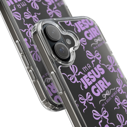 I'm a Jesus Girl Purple Case -Clear