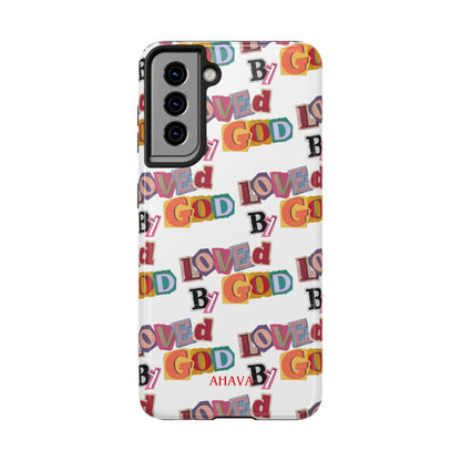 "Loved by God" white Phone Case