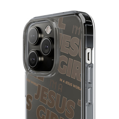 I'm a Jesus Girl Brown Case -Clear