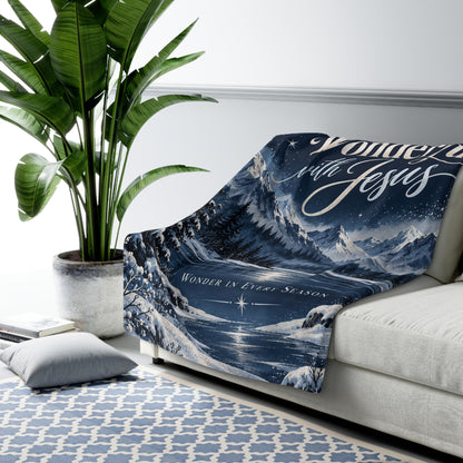Winters Are Wonderful with Jesus Fleece Blanket | Midnight Wonder